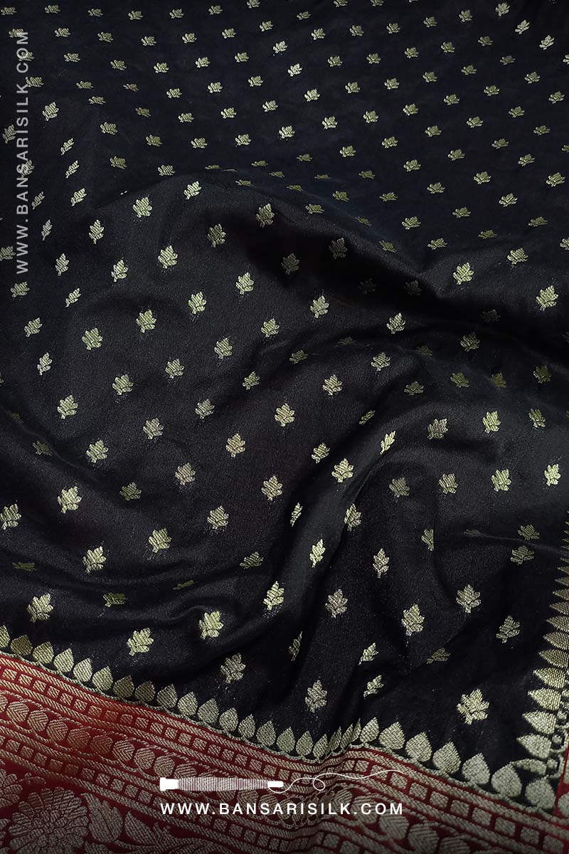 Black And Red Banarasi Saree design for Wedding and parties at best price guaranteed