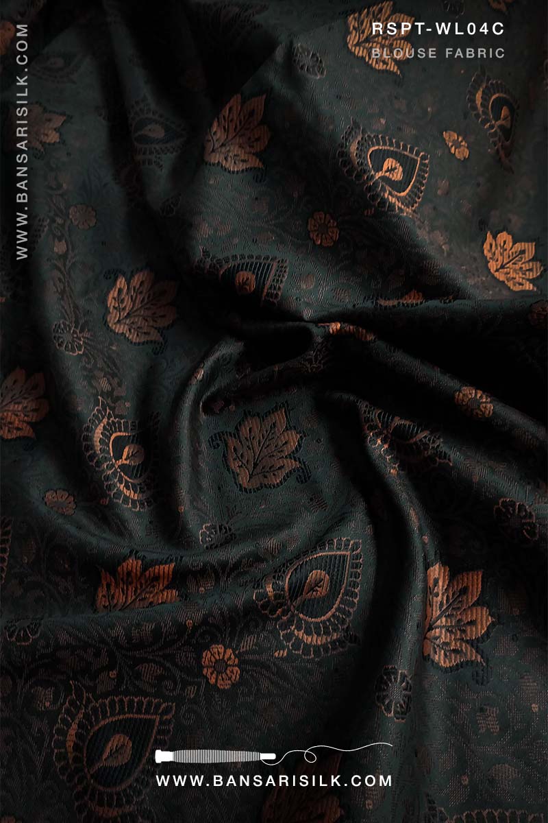 Cream and black Resham Banarasi Silk Saree soft and lightweight for office and events 