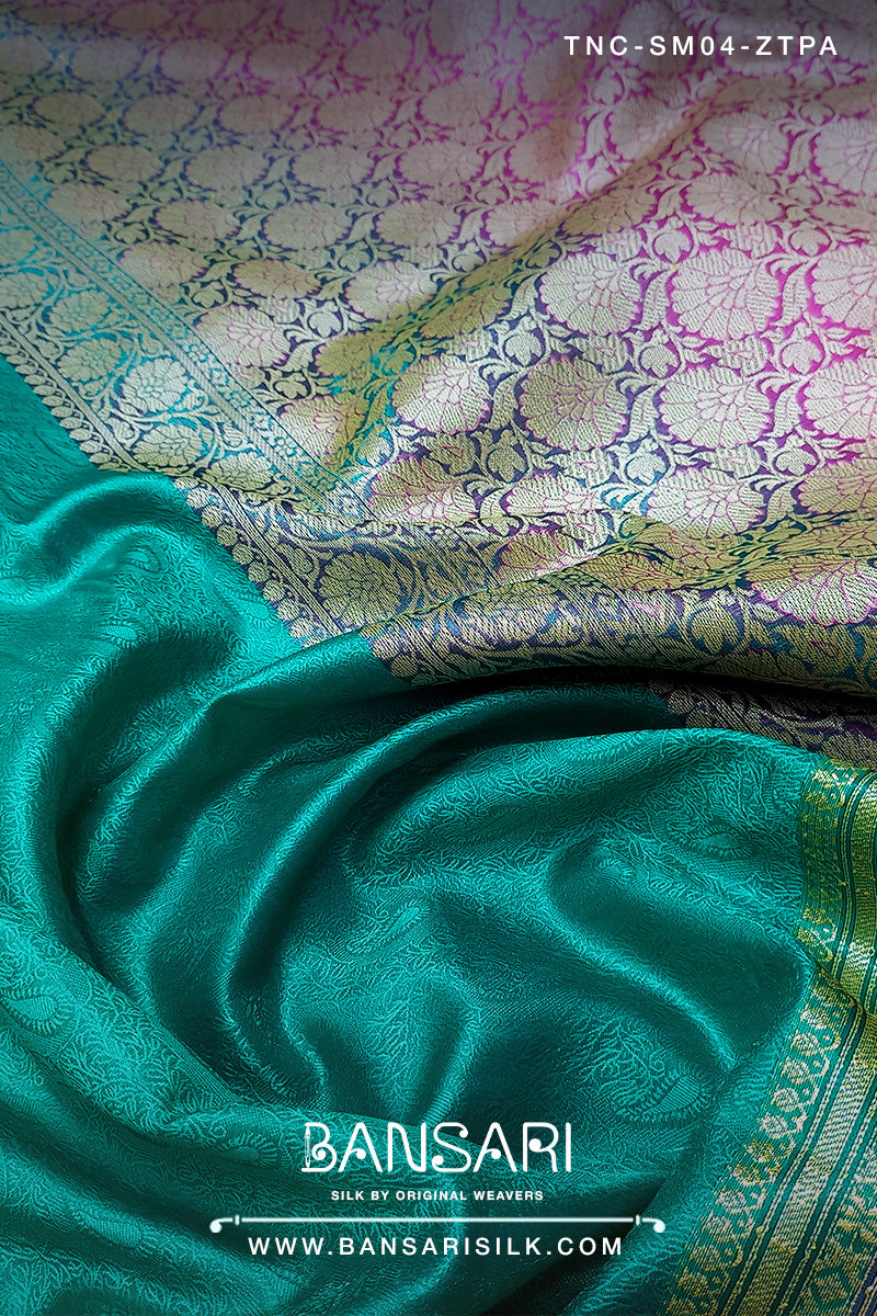Green Saree, Green Banarasi Saree, Tanchoi Saree, Green Silk Saree, Green Saree for wedding, magenta Banarasi saree, Sea Green Saree 